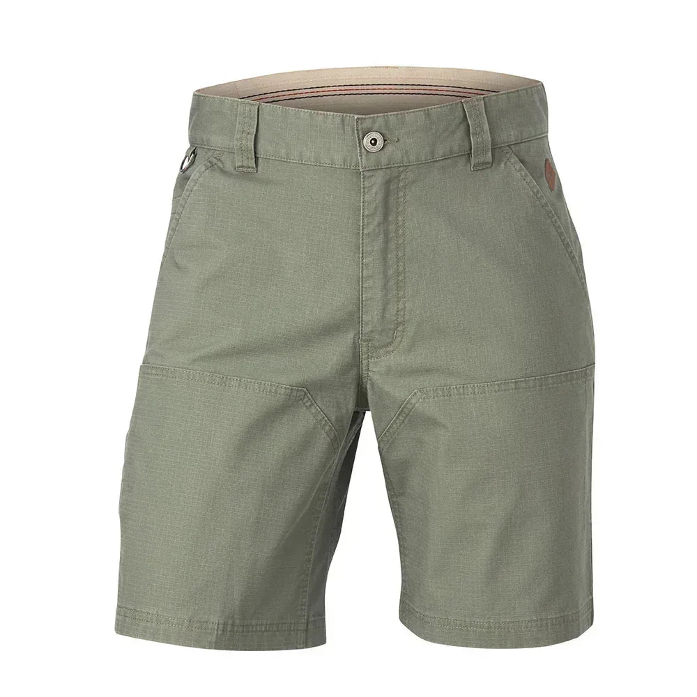 Hammer + Field Workwear Long Length Seam Pocket Stretch Short - Stone Green - RSEA Safety Outlet
